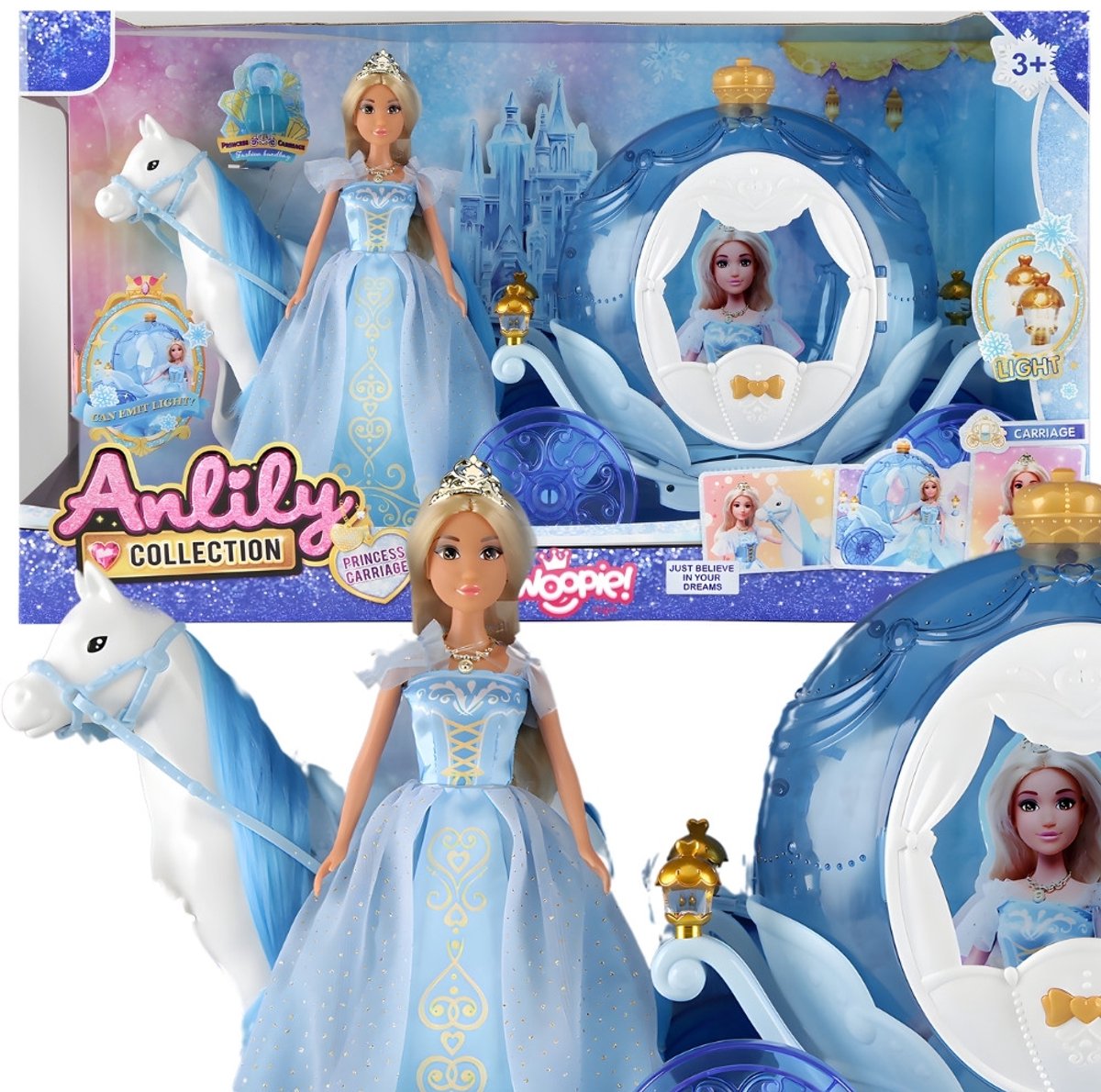 Woopie Royal Ice Princess Lily-pop en magische koetsaccessoires - UNI