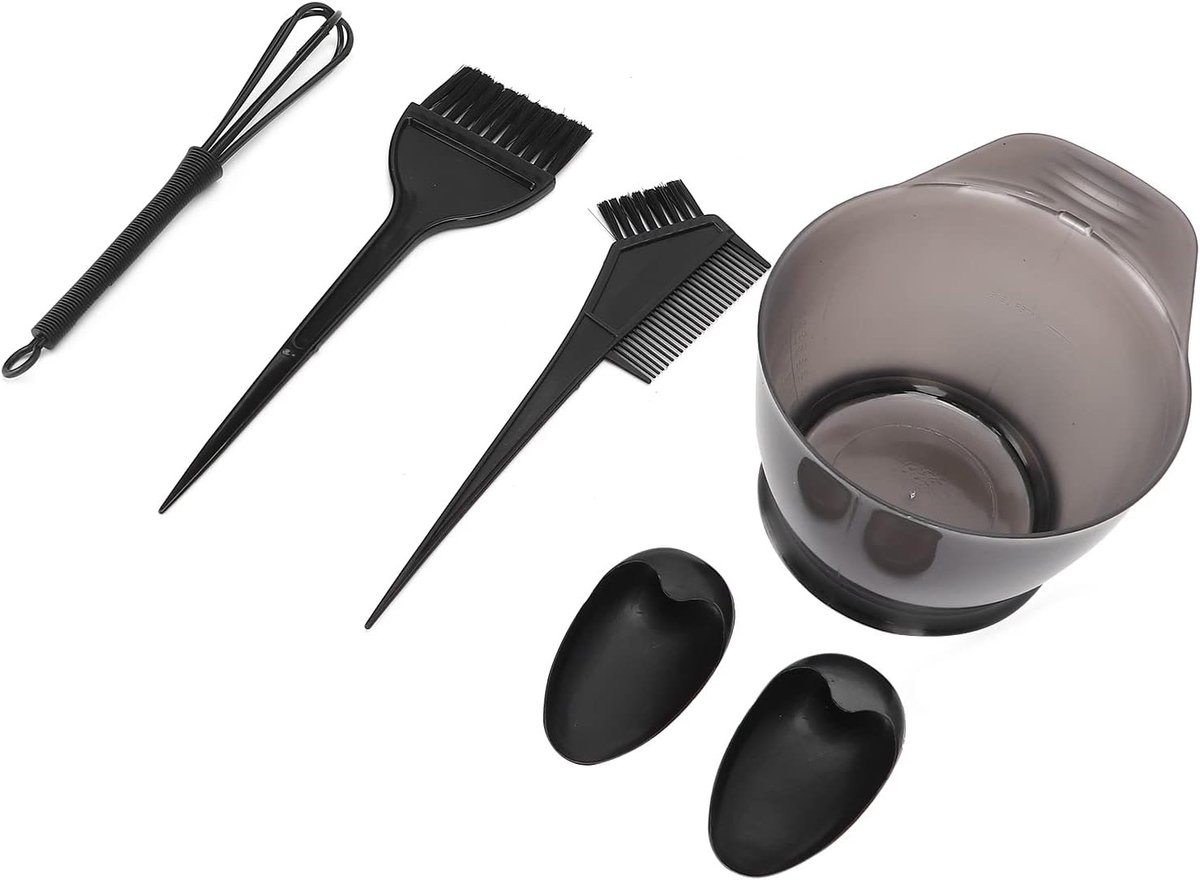 Professionele Haarkleurset voor Thuisgebruik - 5-delige Set met Mengkom en Kwasten voor Perfecte Haarkleuring en Styling