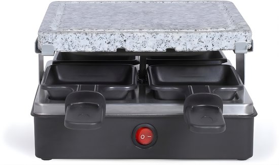 Gourmetstel - Steengrill 4 Personen - Bakplaat - Natuurstenen Plaat - Zwart - 22cm x 22cm x 12cm — afbeelding 3