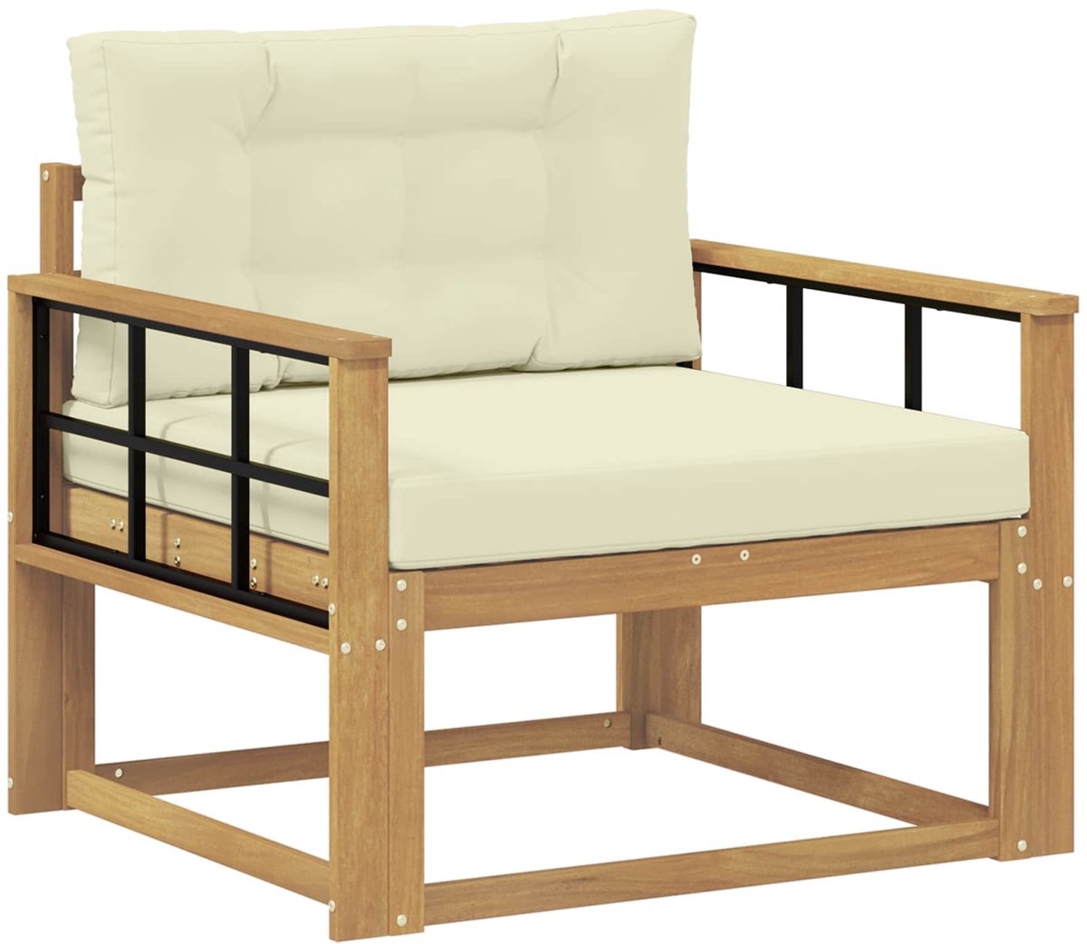 vidaXL - Buiten - Midden - Sofa - Polyester - Wit