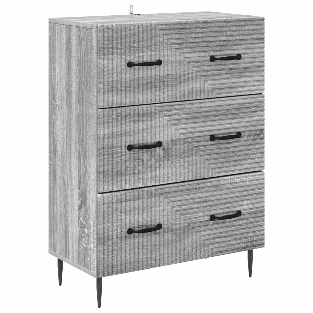 vidaXL Ladekast - 66 - x - 34,5 - x - 89,5 - cm - Bewerkt - hout - Grijs - Sonoma Grijs Sonoma
