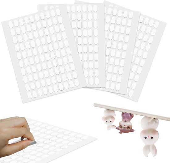 Dubbelzijdige gel plakkers - 400 stuks - Verwijderbare kleefstof, museum spatula en plakkende gel tips (1.2 x 0.8 cm) voor veelzijdig gebruik