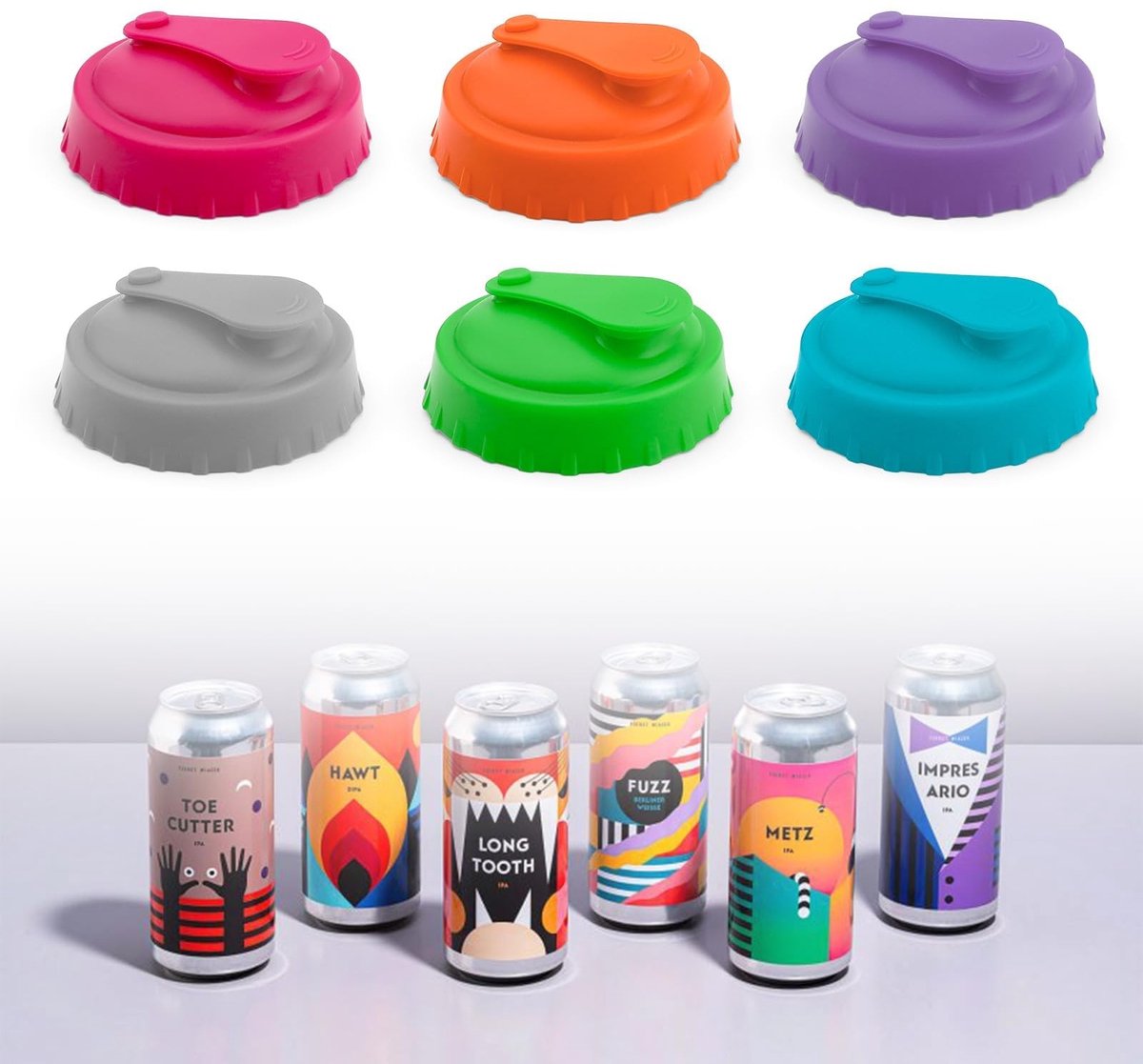 Seb1 - Beverage Can Closure - Lids voor Drankjes - Stijlvol en Praktisch - 62mm - Drink Can Closure - Geschikt voor Feestjes en Picknicks