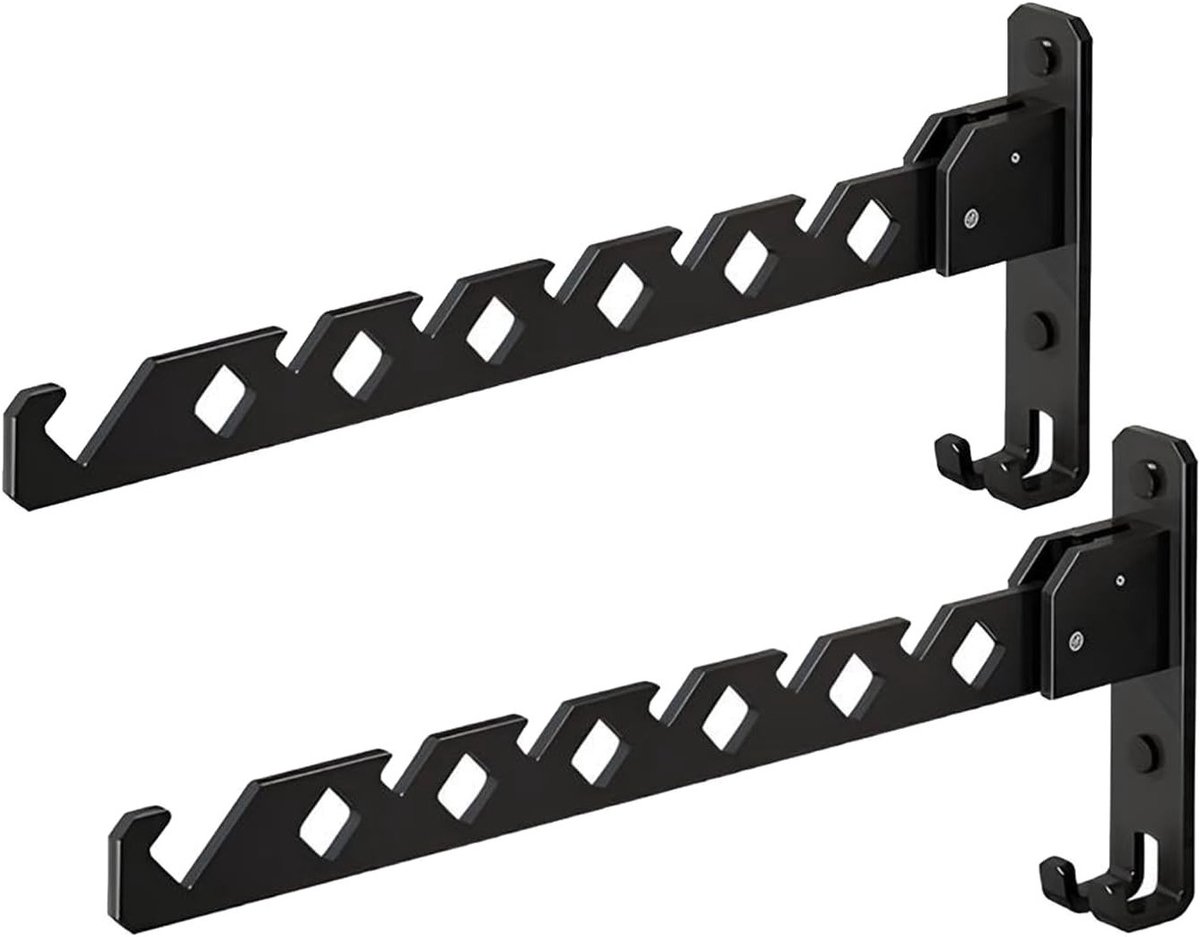 Vouwbare Wandkast Set van 2 Stuks, Draagbare Aluminium Wandwasrek voor Balkon, Badkamer en Berging