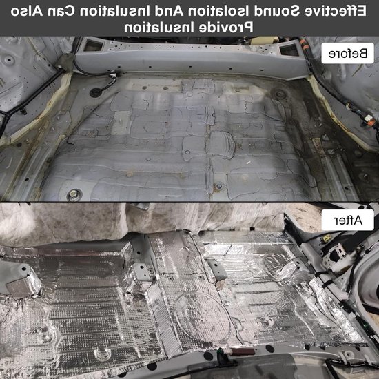 12 Stuks Geluidsisolatie Mat voor Auto - Zelfklevende Aluminium Butyl Mat 250 x 180 x 5mm, Waterdicht en Effectieve Isolatie van Merkloos — afbeelding 4
