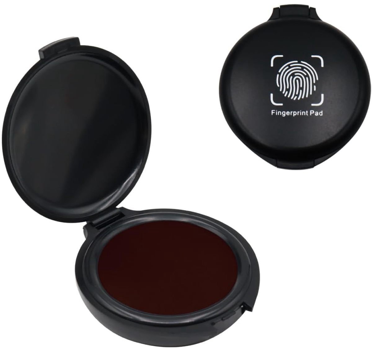 carmdering - Vingerafdruk Stempelkussen – Set van 2 – rood Ink Pad – Duidelijke Afdrukken & Huidvriendelijk – Compact & Herbruikbaar voor Contracten & Identificatie