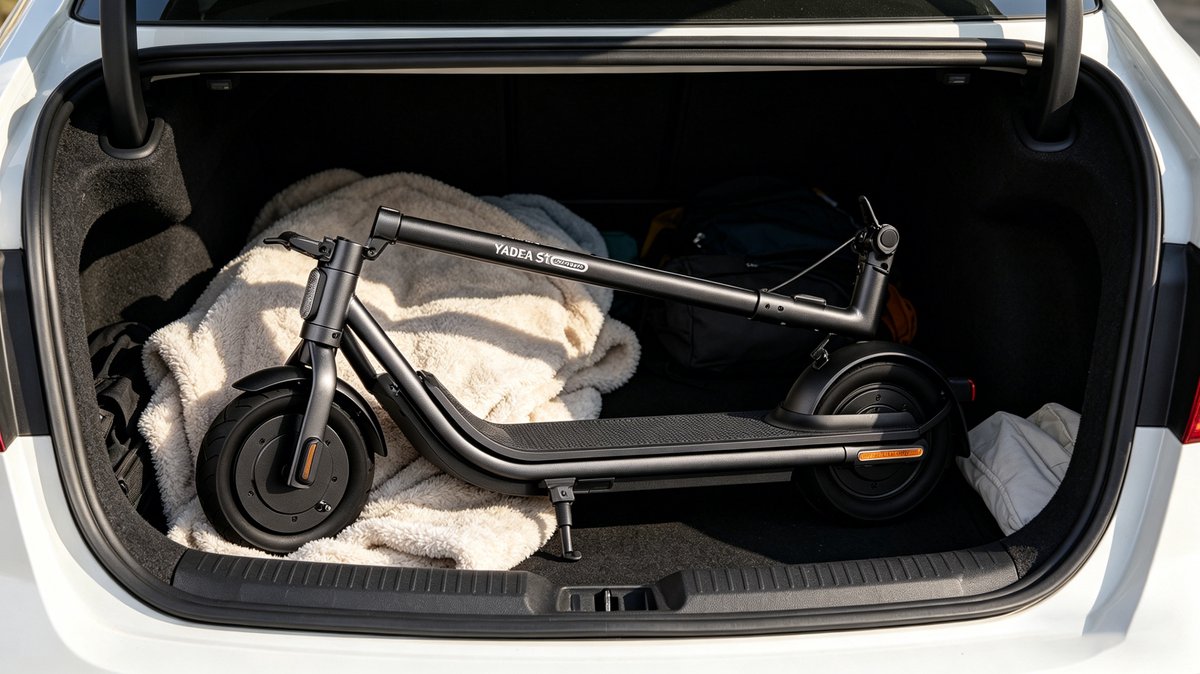 Yadea Starto Opvouwbare E-Scooter – 350W Motor, 36V 7,65Ah Accu, 30km Bereik, IPX5, 10" Banden – Zwart – foto 7