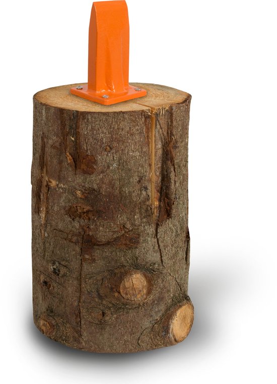 EBERTH Handmatige houtklover, kloofwig, stalen houtklover, afmetingen 8 x 7 x 13 cm, houtklover voor het eenvoudig en veilig kloven van hout, professioneel gereedschap, kloofwig voor hout, houtkloofwig van EBERTH — afbeelding 3