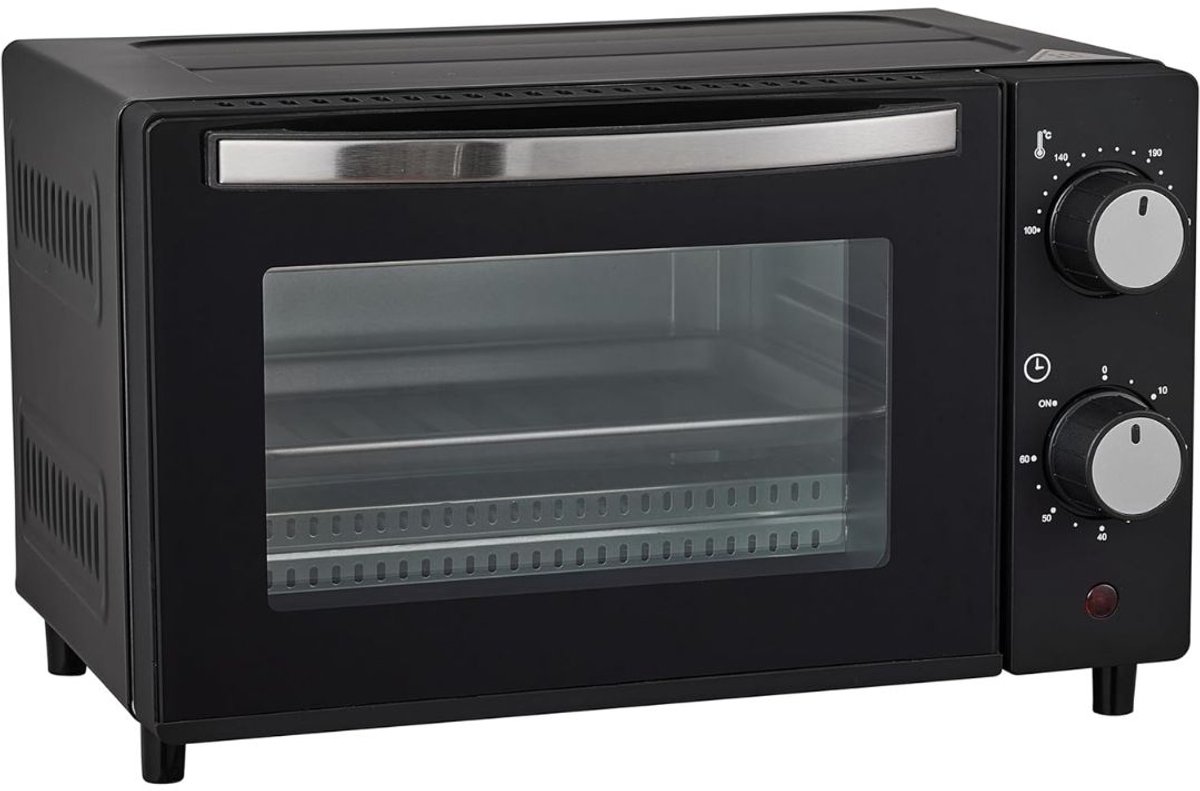 KAD® Mini Oven - Camping Oven - Mini Oven Vrijstaand - Zwart - 29cm x 37cm x 23cm