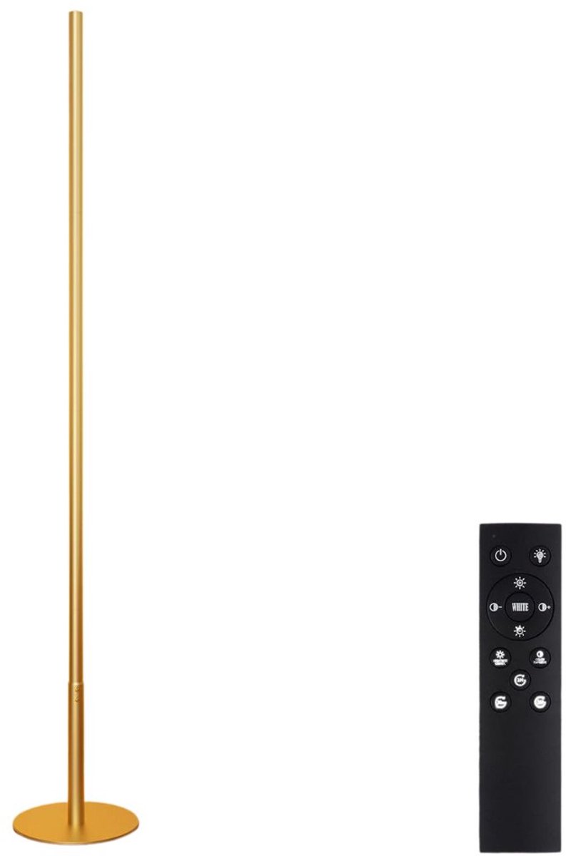 CLGP® Stalamp LED - Vloerlamp Woonkamer - Hoeklamp - Sfeerlamp Slaapkamer - Goud