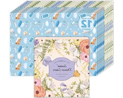 Linnen en Babypoeder Geurpapier voor Lades en Kasten, Geurpapier voor Verzorgingstafel en Kleerkast, 12 Vellen voor een Frisse Geur in Huis