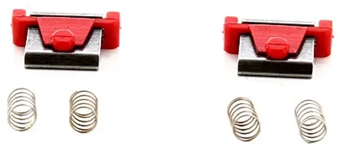 Mavic FTS-X Vrijlooppallen Set – 2 Stuks inclusief 4 Veren – Grijs/Rood – Voor Mavic FTS-X Naven