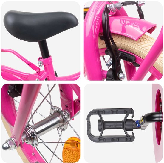 vidaXL - Kinderfiets - 12 - Inch - voor - 2-4 - jaar - oud - Donkerroze van VidaXL — afbeelding 5