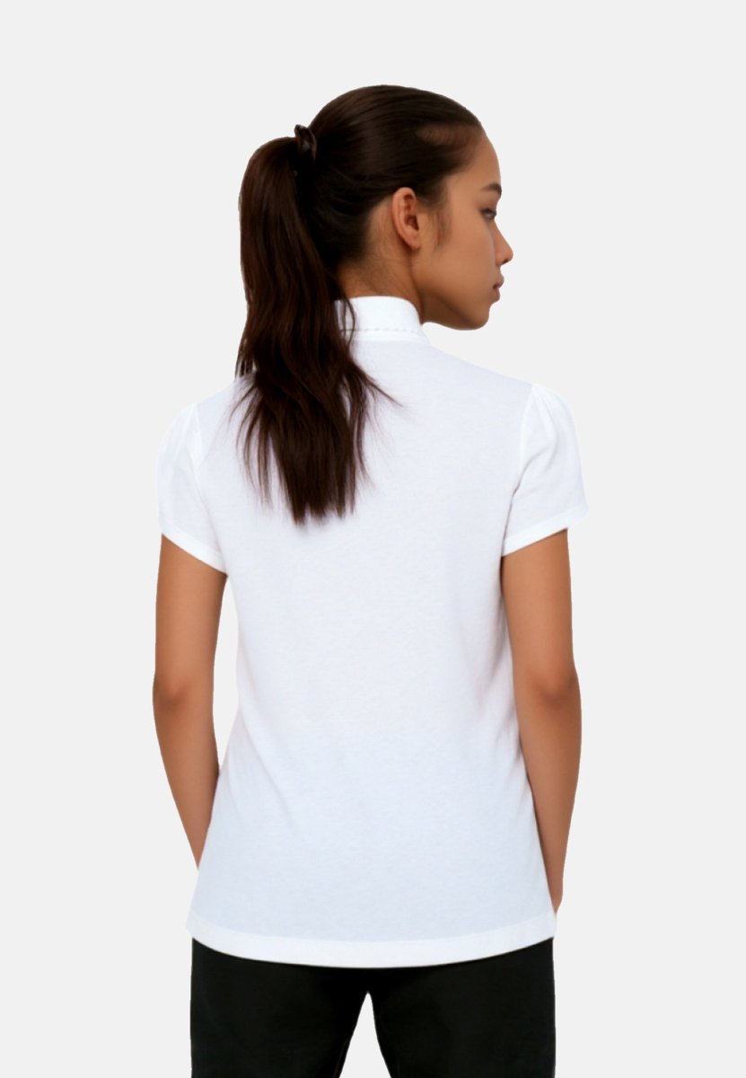 Polo Lacoste Girls Petite Blanc Wit