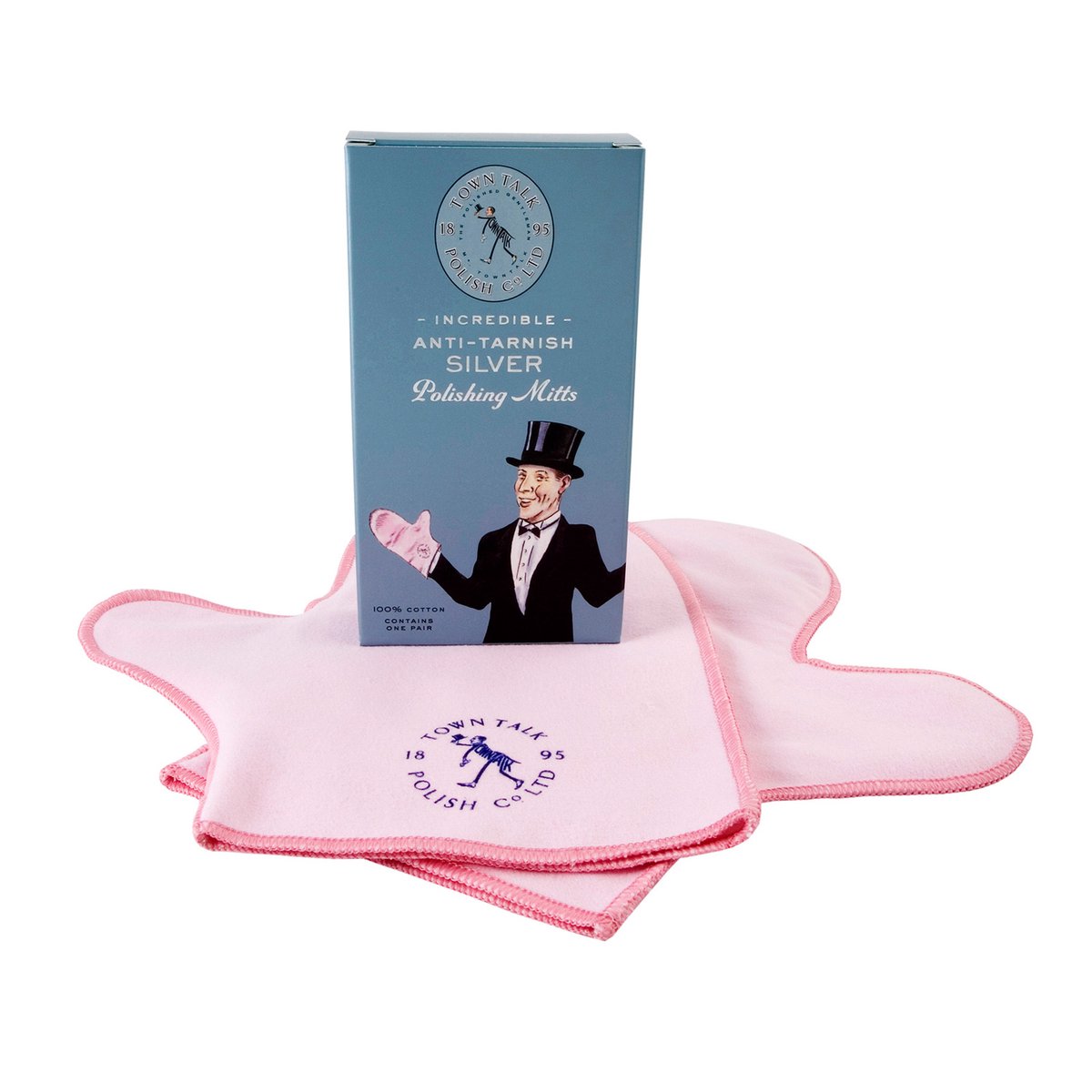 Mr Town Talk zilver poetshandschoenen