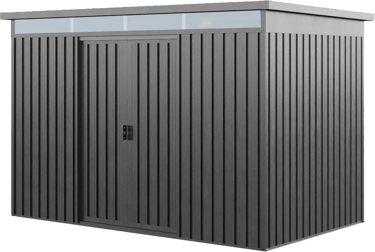 GFP Primeyard Tuinschuur metalen 260x160x200 cm tuinhuis grijs