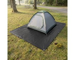 Cheqo® Grondzeil - Ondergrondzeil - Tentzeil - Gronddoek voor Camping en Kamperen - Waterdicht Afdekzeil voor Tent en Caravan - Picknick Mat - Tenttapijt - Outdoor Tarp - Kampeermat - Luifel - Voetafdruk - Beschermzeil - Festival