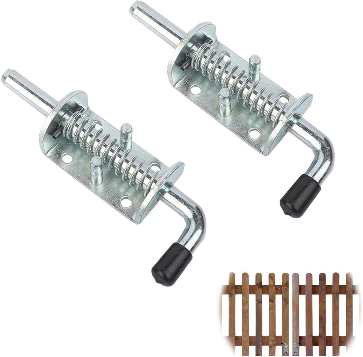 Veervergrendelingen Deur - Schuifgrendels RVS - Schuurdeur Beveiligen - Corrosiebestendig Materiaal - 2 Stuks 128 mm - Zilver