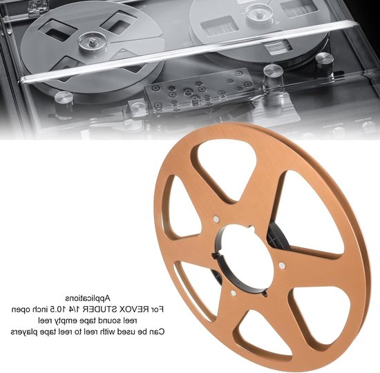 Lege 1/4 10.5 Inch Tape Reel van Aluminium Legering met 6 Windweerstandsgaten voor Geluidsopnames en Audioproductie van Merkloos — afbeelding 3