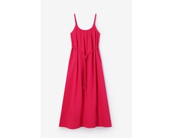 Sissy-Boy - Donkerroze mousseline maxi jurk