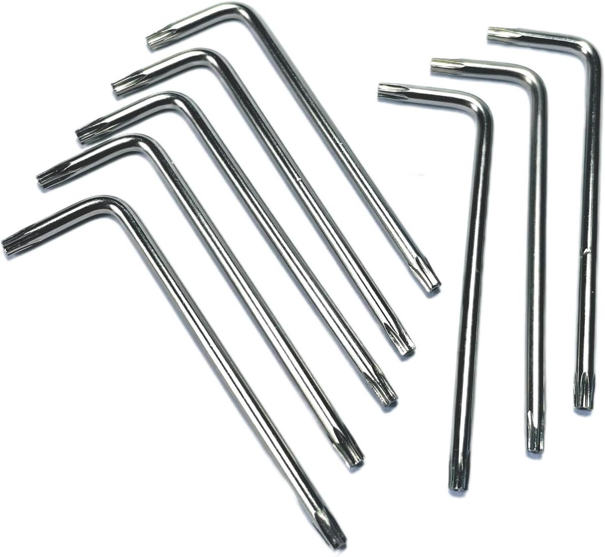 Torx Bit Set - Torx Sleutel Inbussleutel - Schroeven Aandraaien - Sabotage Proof - T10 - Zilver