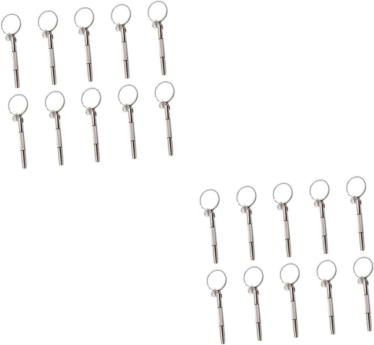 Precisie Schroevendraaiers - Reparatieset Mini Schroevendraaier - Kleine Reparatie Klussen - Roestvrij Staal - 20 Stuks - Zilver