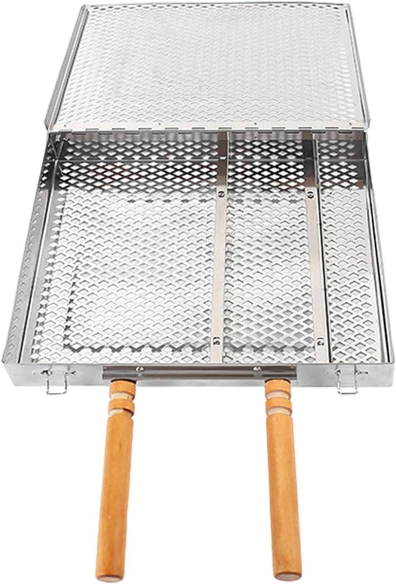 Grillmand Groenten - Barbecue Mand - Buiten Koken - Fijnmazig Ontwerp - 32 x 27 x 5 cm - Zilver