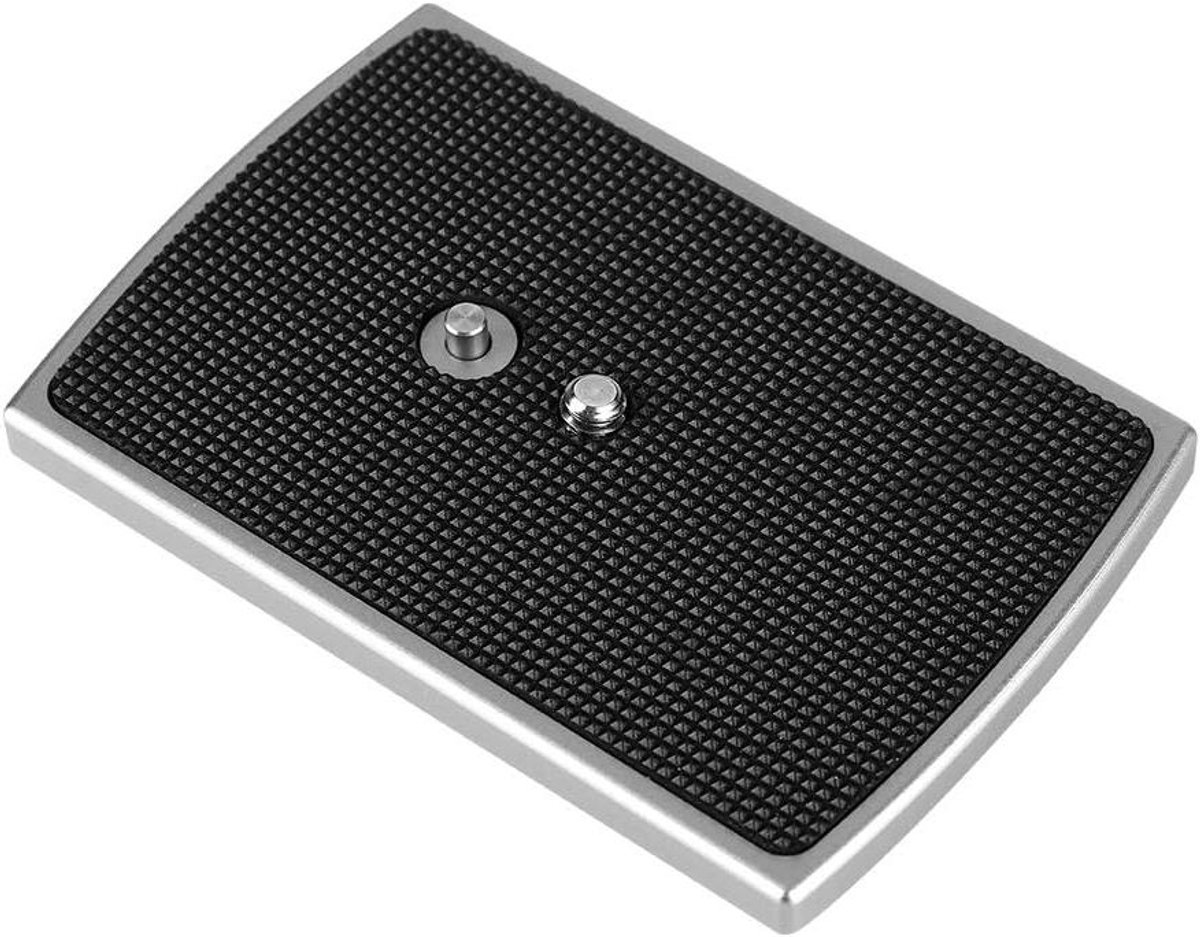 Statief Snelplaat - Camera Bevestiging - Snel Wisselen - CNC Bewerkte Aluminium - 62x94mm - Grijs
