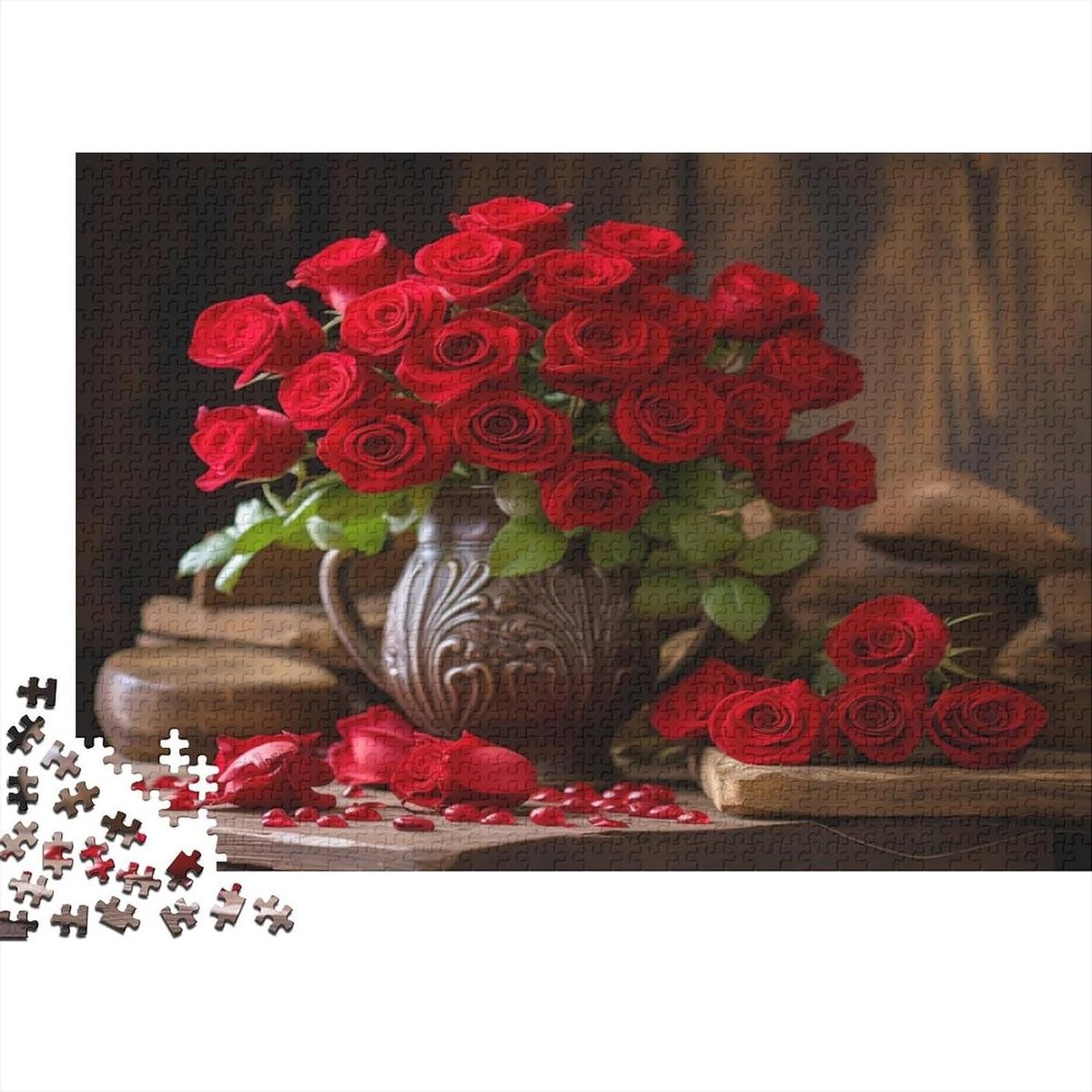 Fotopuzzel Zelf Vorm Te Geven - Puzzel Bloemen Maken - Ontspannen Hobby - Met Bonus Poster