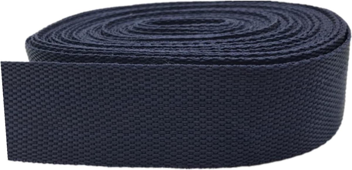 Nylon Singelband - Vrachtriem Rugzakriemen - Handwerk Reparatie - Strak Geweven Materiaal - 1.5 inch breed - Marineblauw