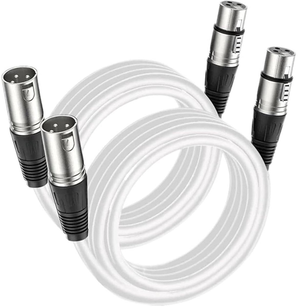 Microfoonkabel - XLR Kabel - Audio Opnemen - 3-polig XLR - 21 m - Wit