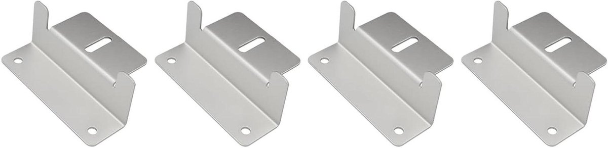 Montageset Zonnepaneel - Bevestigingsbeugels Paneel - Paneel Installeren - Z-Vorm Ontwerp - 10 x 8 x 4 cm - Aluminiumkleur