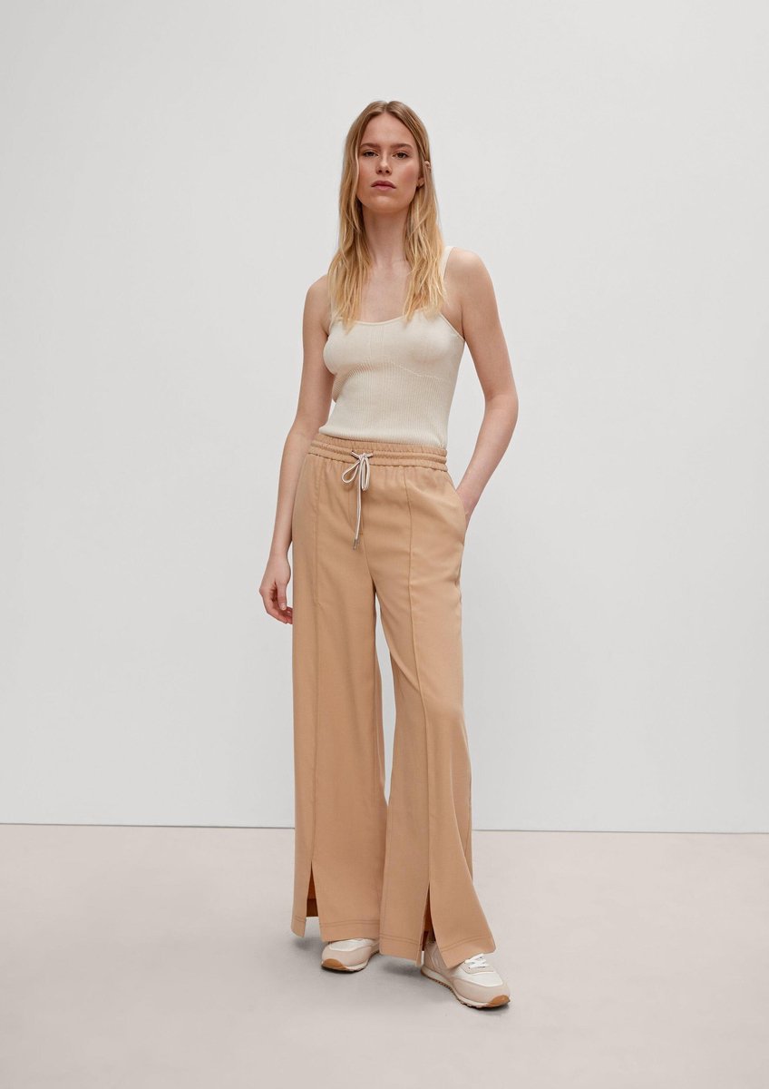 comma - female - Regular: Marlenehose mit Saumschlitz