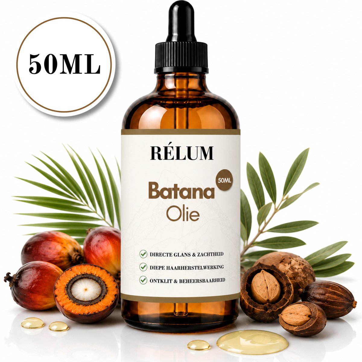 Rélum® Batana Oil 50ML 100% – Olie - Haargroei – Hoofdhuid – Haarserum - Haaruitval