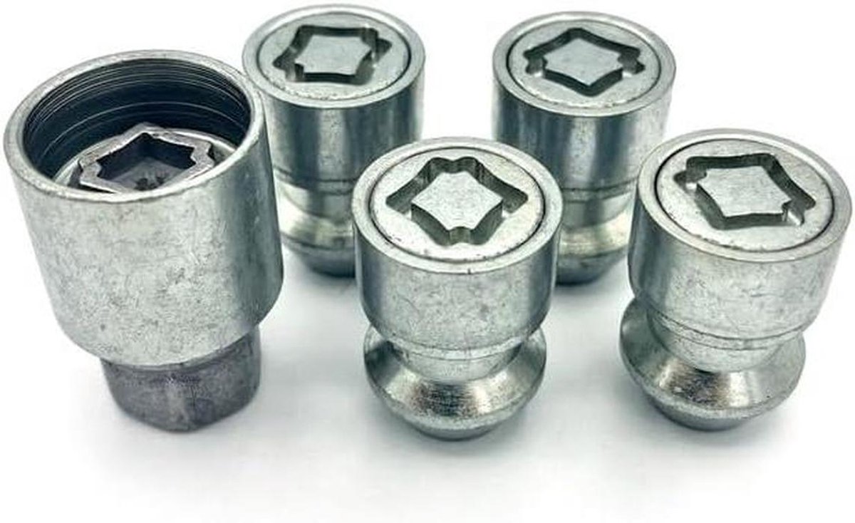 Velgenslot - Wielslot Wielklem - Voertuig Beveiligen - Specifiek Voor Smart Forfour - 4 Stuks - Zilver Grijs