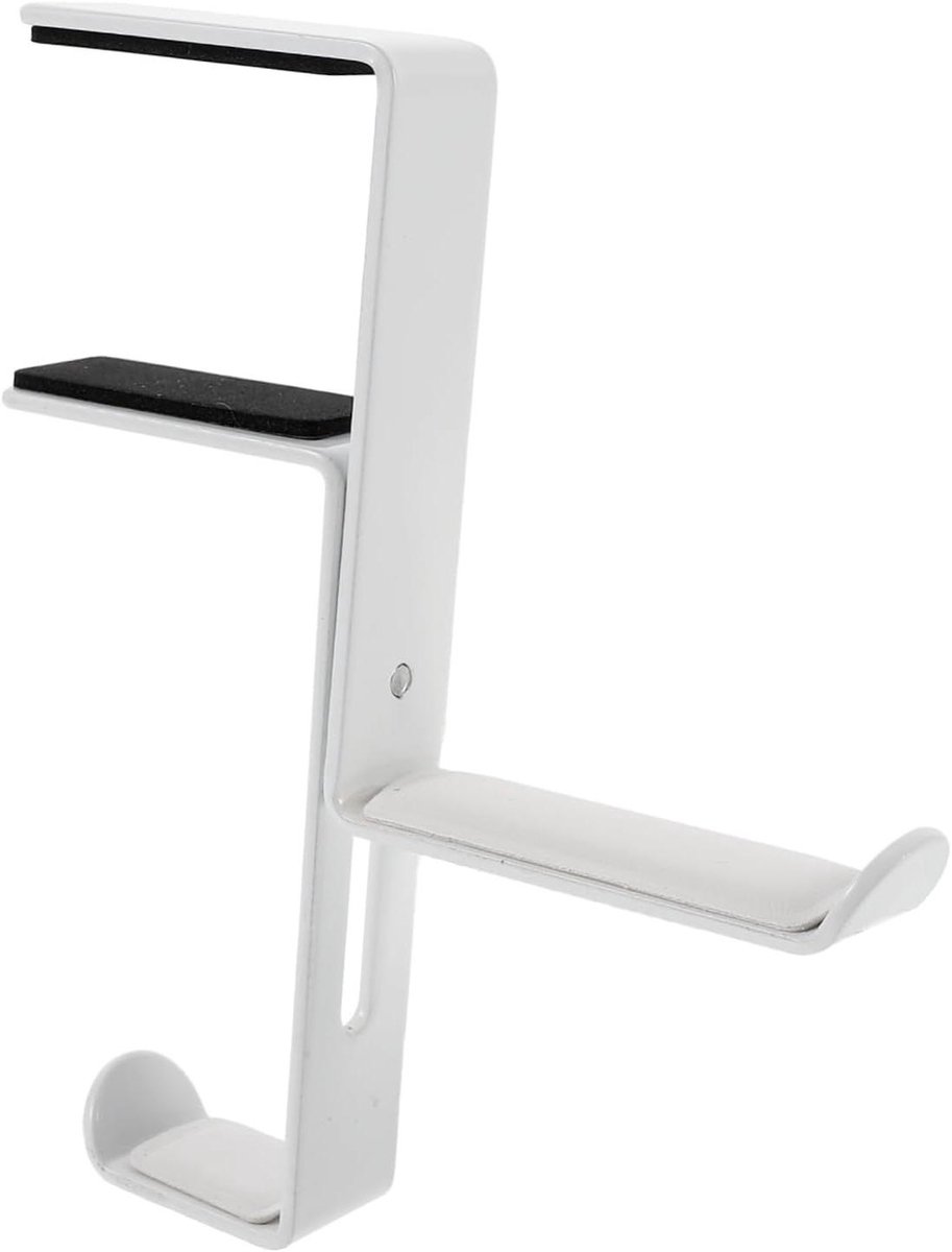 Hoofdtelefoonhouder - Koptelefoonhaak Bureauklem - Bureau Organisatie - Verstelbaar met Zachte Pad - 4.52 x 4.32 x 0.79 inch - Wit