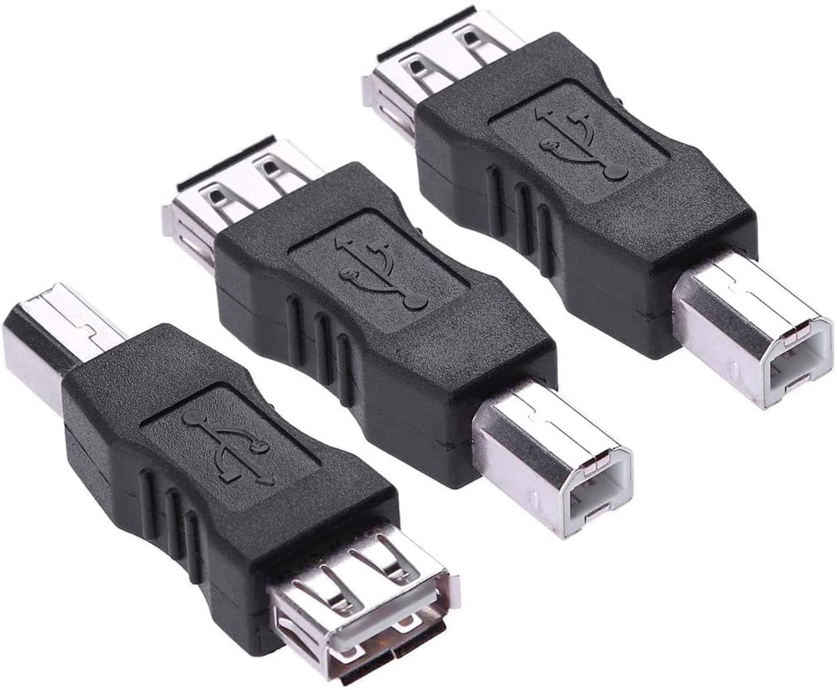 ONF3 - USB Adapter 3-pack - USB 2.0 A naar B - Snelle Datatransfer - Opladen van Apparaten - Geschikt voor Printers - Handige Accessoires