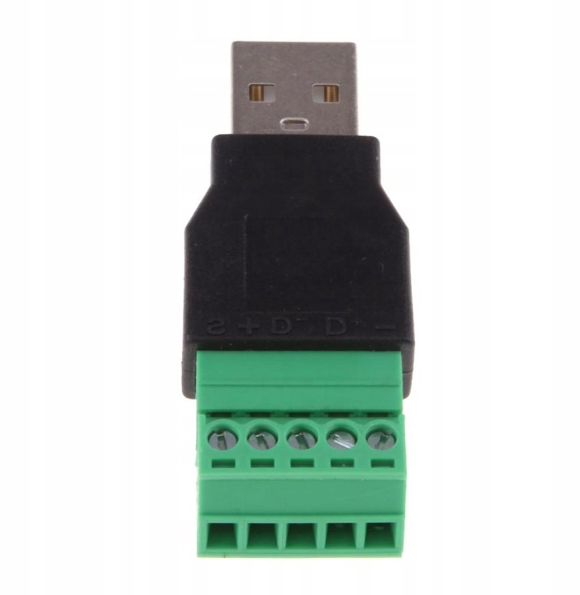 USB 2.0 Type A 5-pins mannelijke schroefconnector Geschikt voor afscherming.