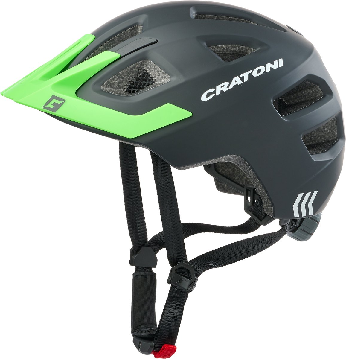 Children's Helmet Cratoni Maxster Pro Black/neongreen Matt - S/M (51-56cm)