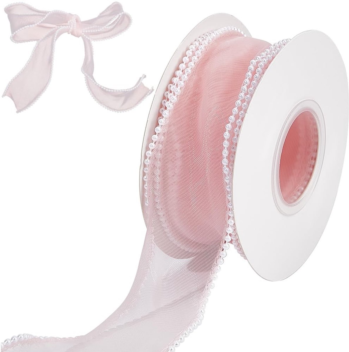 aladdien - Gewatteerde Chiffon Ribbons - Cadeauverpakking - Roze - DIY Decoratie - Versieringen - Creatieve Projecten - Handgemaakt - 1-3/5 Inch
