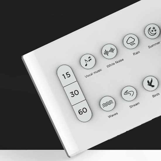 Geluidmachine - Slaaphulp - Ontspannen Slapen - 8 Natuurlijke Geluiden - Compact Formaat - Wit — afbeelding 2