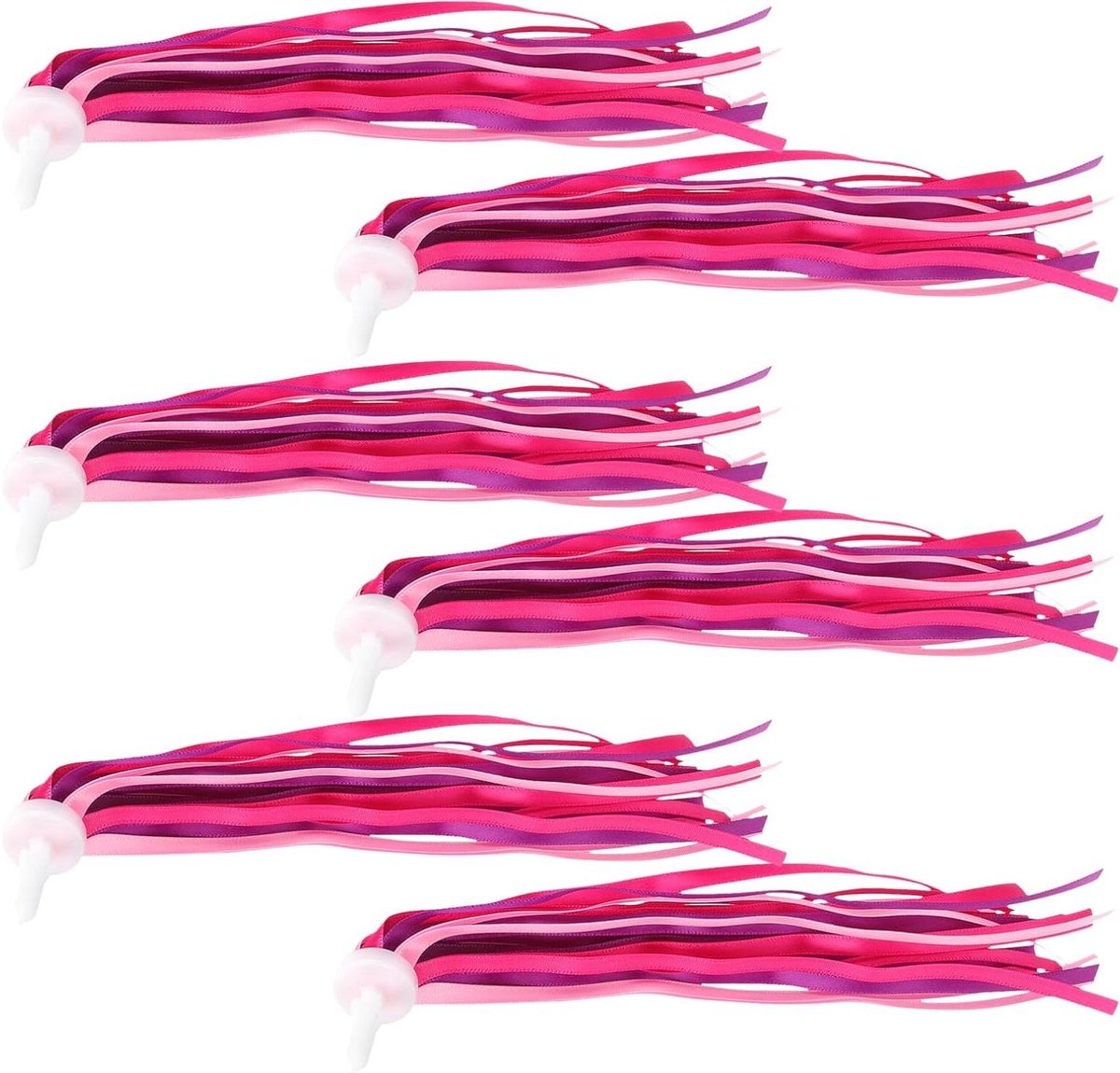 Kinderfiets Streamers - Fietslinten Stuurlinten - Fiets Decoratie - Lichtgewicht Polyester - 26 cm - Roze