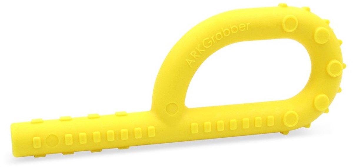 ARK Therapeutic kauwspeelgoed sensorisch P Tube Textured geel standaard.