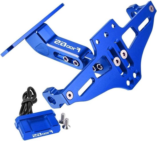 Nummerplaathouder Motor - Kentekenplaathouder Achter - Motor Veiligheid - Duurzame Aluminiumlegering - Standaard Maat - Blauw