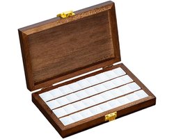Houten Verfdoos – Paletdoos Leeg – Schilderen Op Reis – Draagbaar Ontwerp – 16.5 cm x 10.5 cm – Natuurlijk Hout