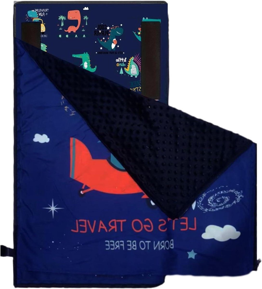 Vliegtuigbed Peuter - Reis Hangmat - Comfortabel Reizen - Draagbaar Opvouwbaar - 311 Inch - Blauw