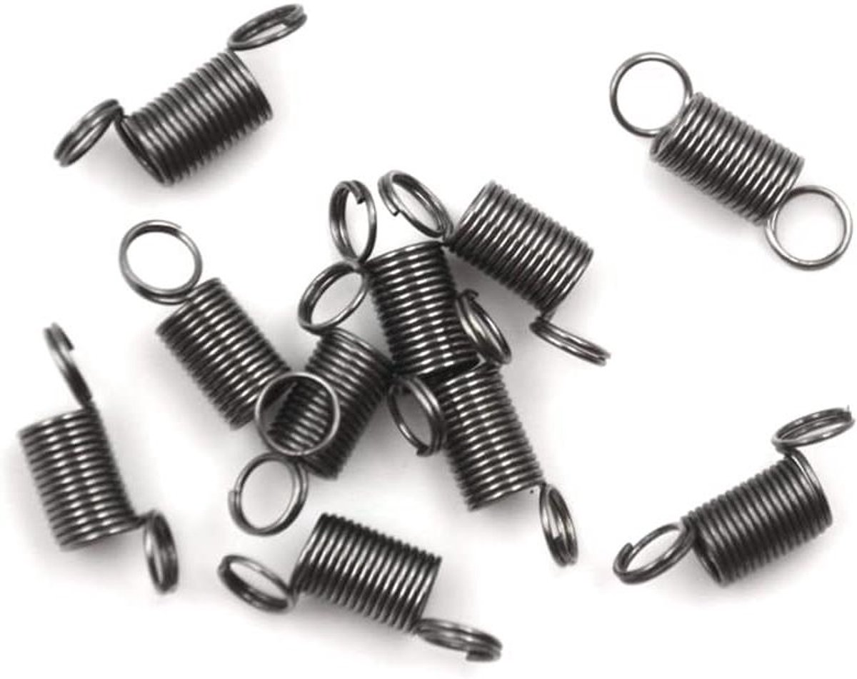 Kleine Spanningveer - Trekveer met Haak - DIY Houtbewerking - Roestvrij Staal - 10 stuks 10 mm - Zilverkleurig