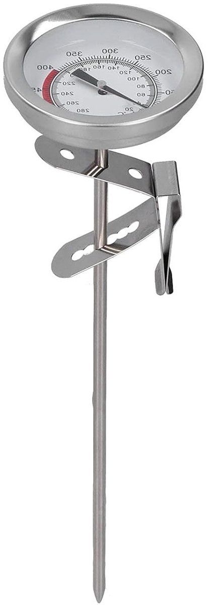 Frituurthermometer van RVS voor Koffie, Melk en Thee - Hoge Temperatuur Candy Thermometer voor Buitengebruik