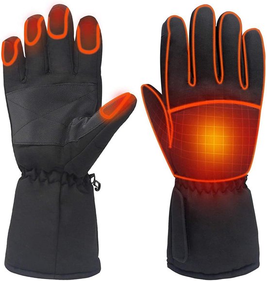 Verwarmde Handschoenen - Elektrische Winterhandschoenen - Buitenactiviteiten - Infrarood Verwarmingsvezels - Volwassenen Maat - Zwart