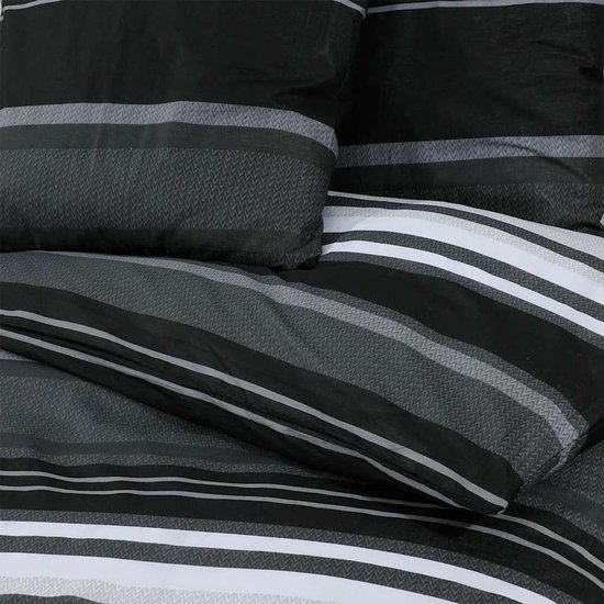 Parure de lit vidaXL - 220 x 240 cm - Zwart et Wit